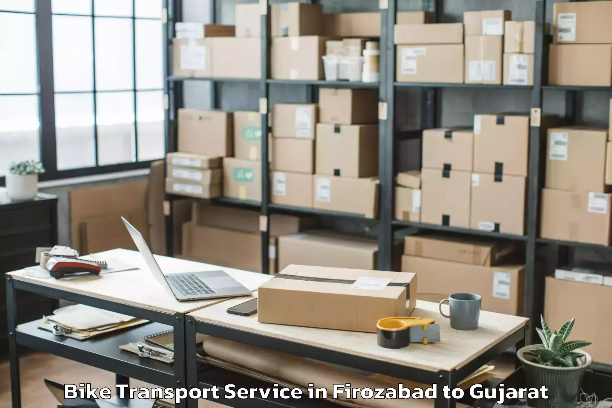 Efficient Firozabad to Kankanpur Bike Transport